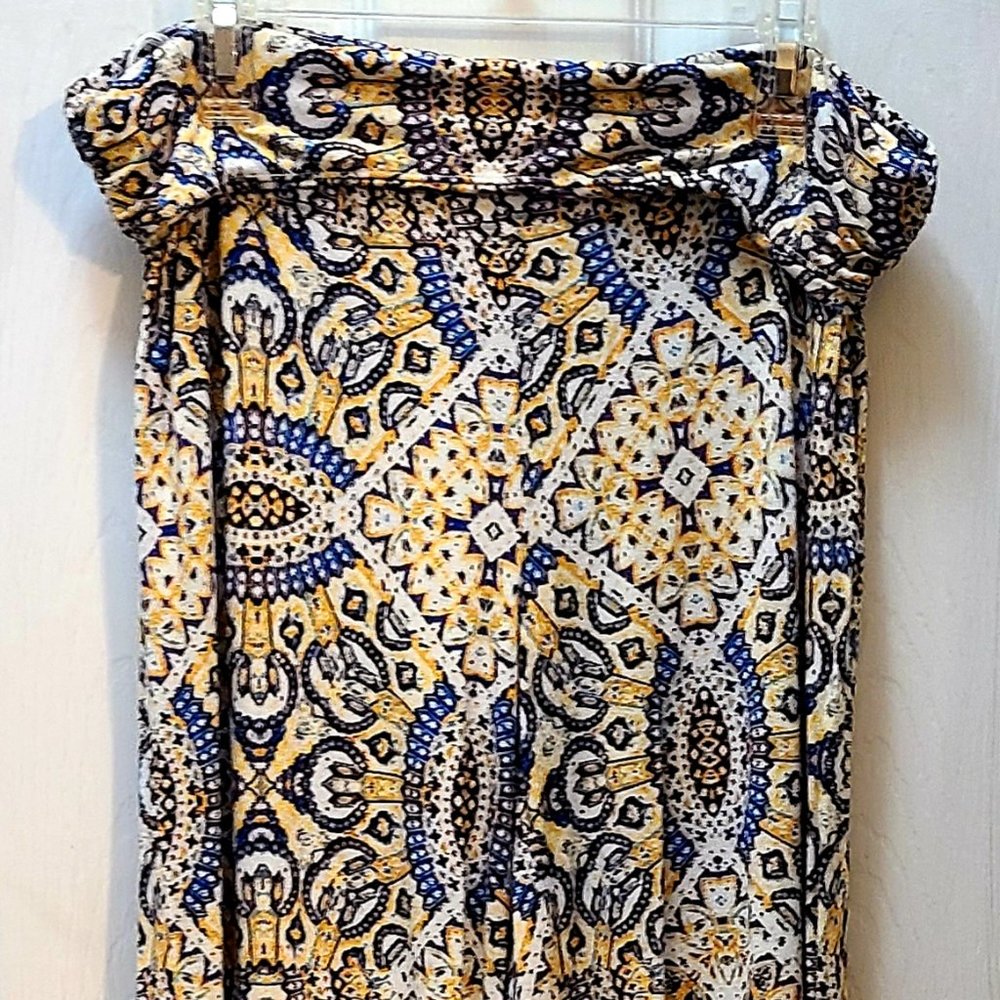 Ladies Cynthia Rowley Elastic Stretch Waist Boho Style Palazzo Pants Size Medium
